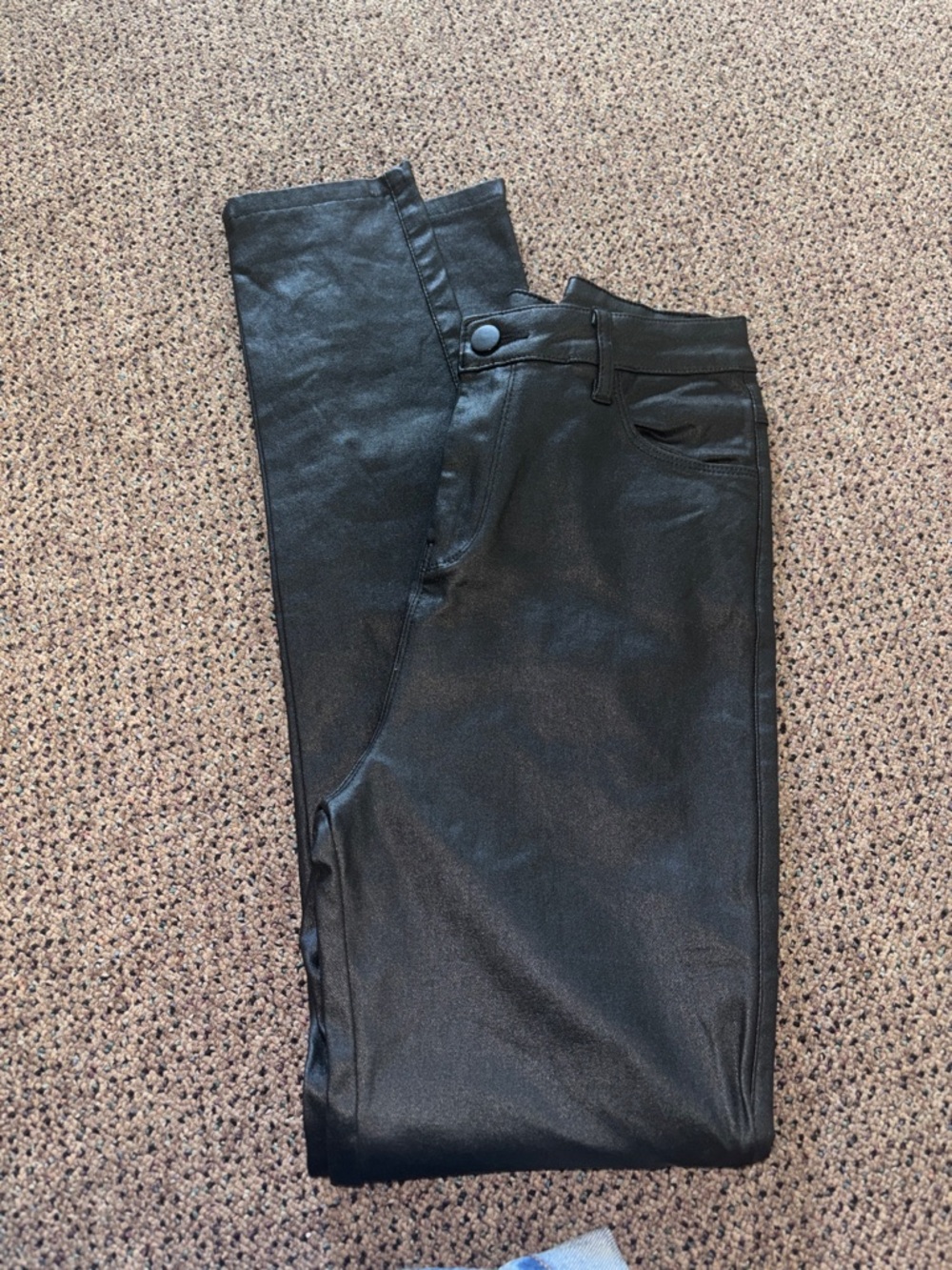 Black Coated Skinny Jeans — High-Rise Sleek Fit